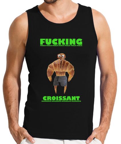 Camiseta Hombre Sin Mangas Fucking croissant panza mileurista tirantes laTostadora - latostadora.com - Modalova