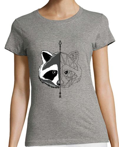 Camiseta mujer mapache minimalista - latostadora.com - Modalova