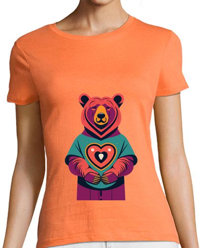 Camiseta Mujer Manga Corta Oso Conceptual Arte laTostadora - latostadora.com - Modalova