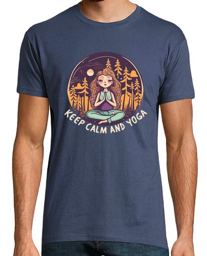 Camiseta mantén la calma y practica yoga - latostadora.com - Modalova