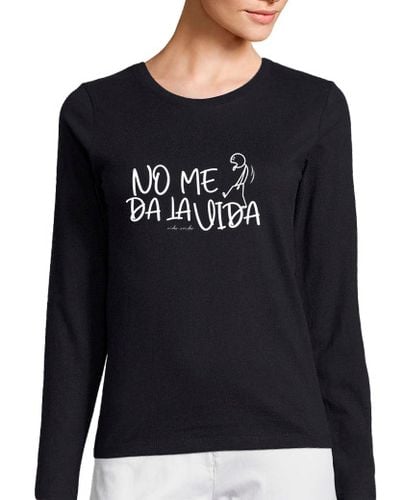 Camiseta Mujer Manga Larga NO ME DA LA VIDA laTostadora - latostadora.com - Modalova