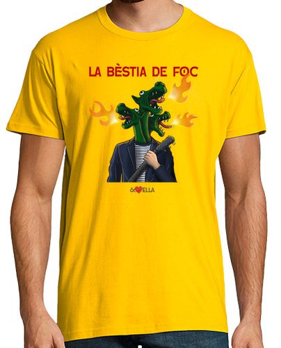 Camiseta Hombre Manga Corta La bèstia de foc - portada disc laTostadora - latostadora.com - Modalova