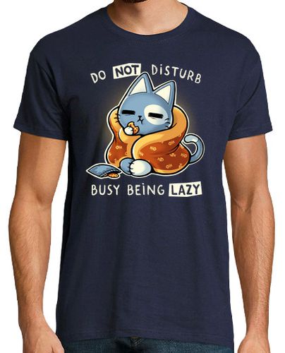 Camiseta Busy being Lazy - Gato mono - No Molestar - latostadora.com - Modalova
