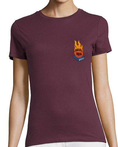 Camiseta mujer Furia en la librería - Camiseta 2 - latostadora.com - Modalova