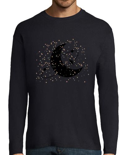 Camiseta Hombre Manga Larga Luna y estrellas, camiseta manga larga, hombre laTostadora - latostadora.com - Modalova