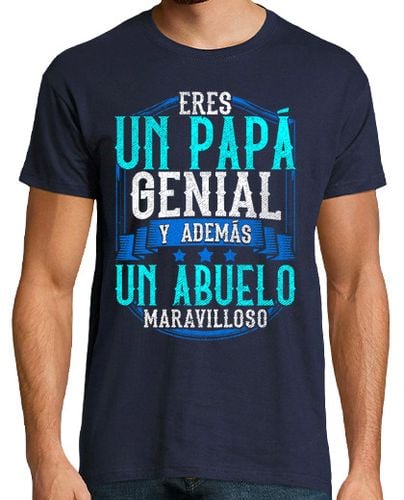 Camiseta Hombre Manga Corta Papá Genial Abuelo Maravilloso Regalo Día Del Padre Para Abuelos Guays laTostadora - latostadora.com - Modalova