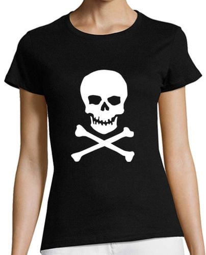 Camiseta Mujer Manga Corta CALAVERA Chica, manga corta, negra laTostadora - latostadora.com - Modalova