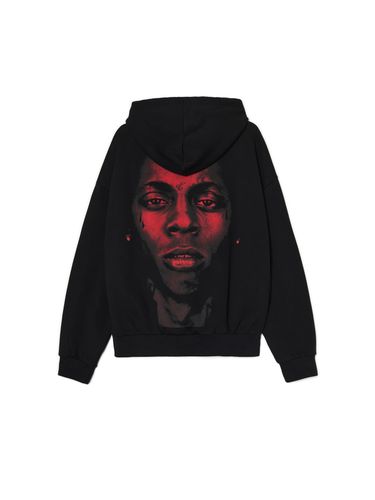 Sudadera negra con capucha y estampado Lil Wayne - Cropp - Modalova
