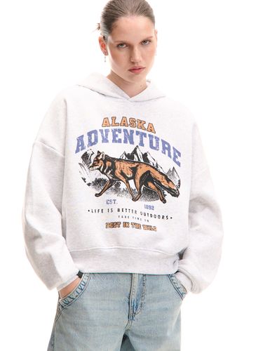 Sudadera con capucha y estampado - Cropp - Modalova