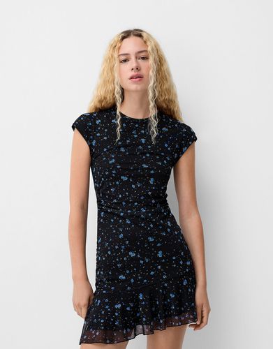 Vestido Mini Tul Estampado Mujer M - Bershka - Modalova