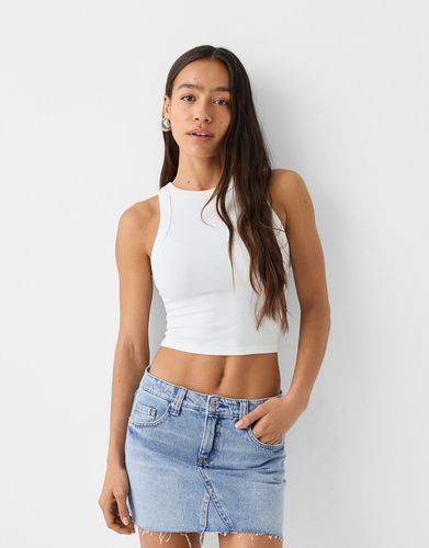 Falda Denim Mini Mujer 36 - Bershka - Modalova