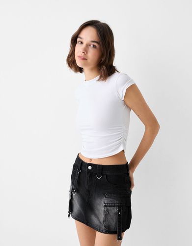 Falda Cargo Tiras Mujer 34 - Bershka - Modalova