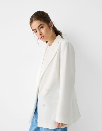 Blazer Fluida Slim Fit Mujer Xs - Bershka - Modalova