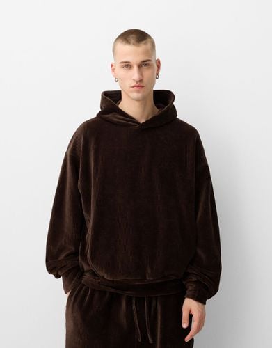 Sudadera Capucha Boxy Pana Hombre M - Bershka - Modalova