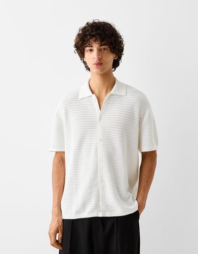 Camisa Manga Corta Calados Hombre M - Bershka - Modalova