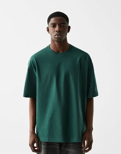 Camiseta Manga Corta Oversize Hombre S - Bershka - Modalova