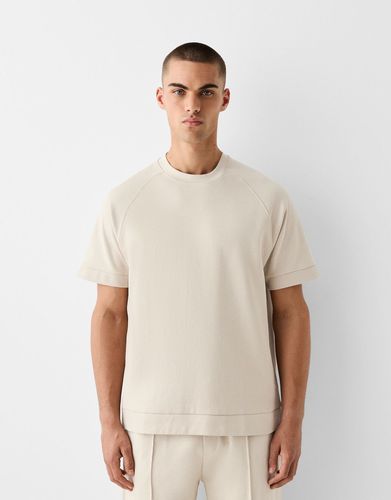 Camiseta Manga Corta Boxy Fit Interlock Hombre L - Bershka - Modalova