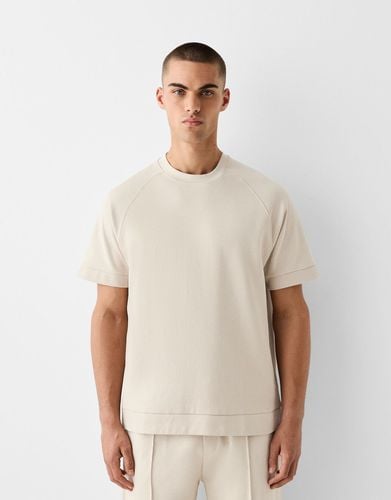 Camiseta Manga Corta Boxy Fit Interlock Hombre Xs - Bershka - Modalova