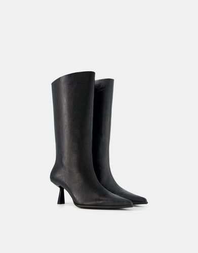 Bota Tacón Kitten Caña Media Mujer 35 - Bershka - Modalova