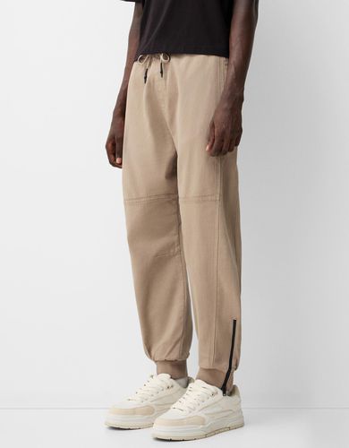 Pantalón Jogger Cremalleras Hombre L - Bershka - Modalova