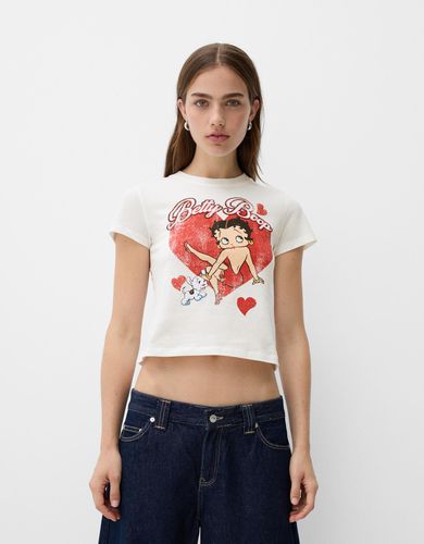 Camiseta Betty Boop Manga Corta Mujer M - Bershka - Modalova