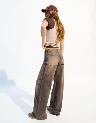 Jeans Wide Leg Low Waist Mujer 10-12 - Bershka - Modalova