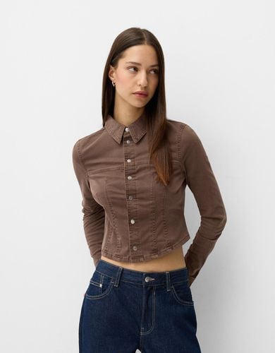 Camisa Entallada Mujer L - Bershka - Modalova