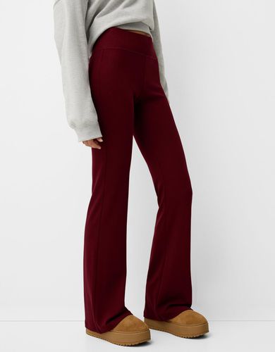 Pantalón Flare Cintura Canalé Mujer L - Bershka - Modalova