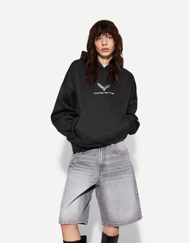 Sudadera Corvette Capucha Mujer Xs - Bershka - Modalova