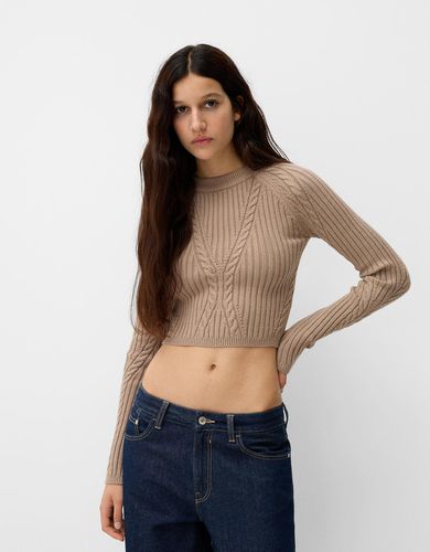 Jersey Rib Trenzado Mujer S - Bershka - Modalova