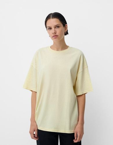 Camiseta Manga Corta Oversize Mujer L - Bershka - Modalova