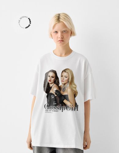 Camiseta Gossip Girl Manga Corta Mujer L - Bershka - Modalova