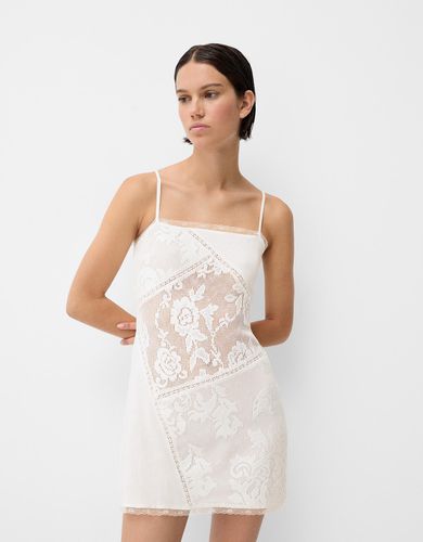 Vestido Mini Crochet Mujer L - Bershka - Modalova