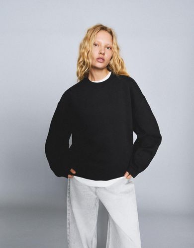 A Sudadera Oversize Bolsillos Mujer Xxs " - Bershka - Modalova