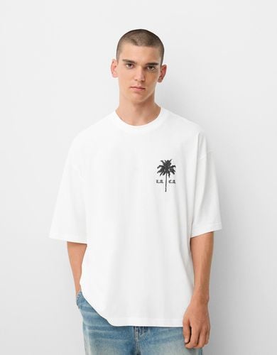 Camiseta Manga Corta Print Hombre L - Bershka - Modalova