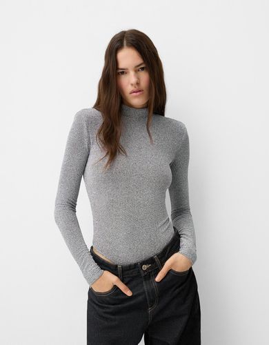 Body Manga Larga Hilo Metalizado Mujer L - Bershka - Modalova