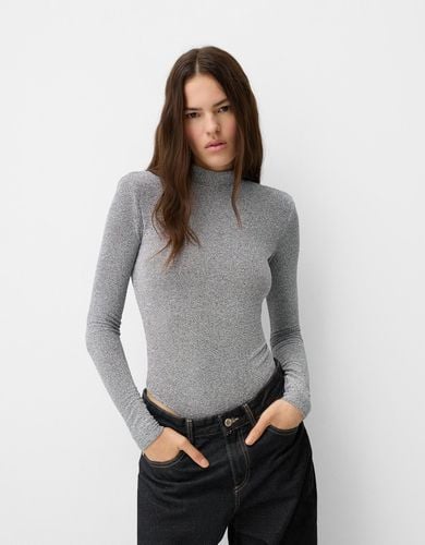 Body Manga Larga Hilo Metalizado Mujer S - Bershka - Modalova