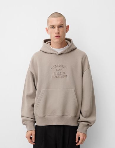 Sudadera Capucha Oversize Bordado Hombre L - Bershka - Modalova