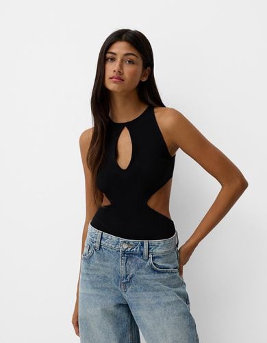 Bershka Body Cut-Out Mujer L Negro - Bershka - Modalova