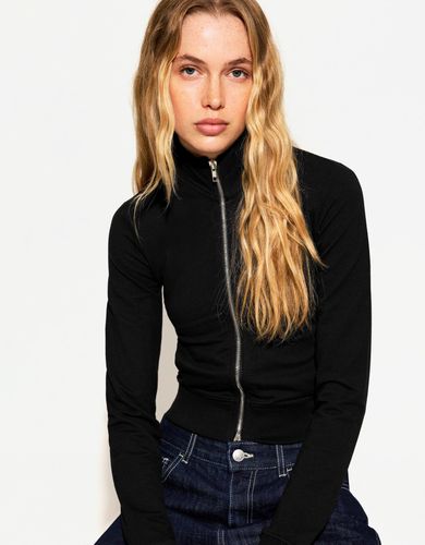 Sudadera Cremallera Cuello Alto Mujer M - Bershka - Modalova