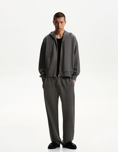 Pantalón Wide Leg Seersucker Hombre M - Bershka - Modalova
