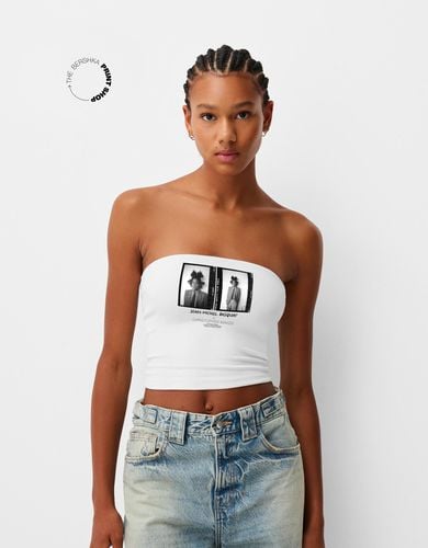 Top Basquiat Foto By Makos Bandeau Mujer L - Bershka - Modalova