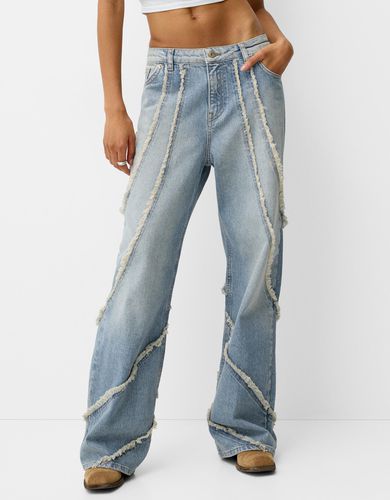 Jeans Baggy Costuras Mujer 32 - Bershka - Modalova