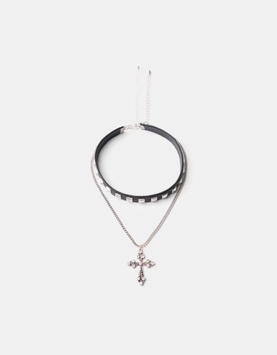 Pack 2 Collares Choker Cadena Mujer - Bershka - Modalova