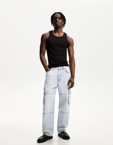 Jeans Baggy Cargo Hombre 42 - Bershka - Modalova