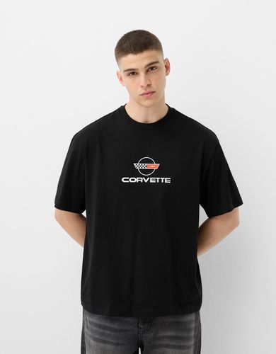 Camiseta Corvette Manga Corta Relaxed Hombre L - Bershka - Modalova