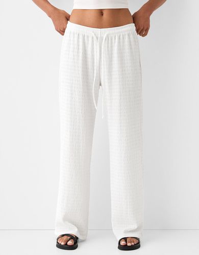 Pantalón Recto Gofrado Mujer L - Bershka - Modalova