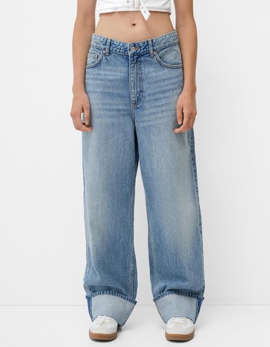 Jeans Loose Baggy Con Vuelta Mujer 32 - Bershka - Modalova