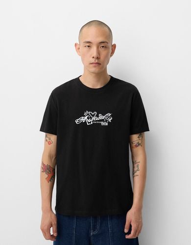 Camiseta Manga Corta Regular Print Hombre L - Bershka - Modalova