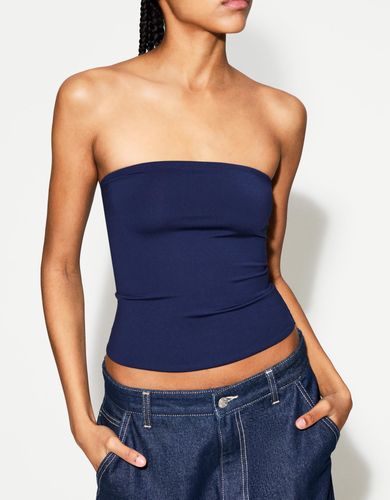 Bershka Top Bandeau Mujer L Marino - Bershka - Modalova